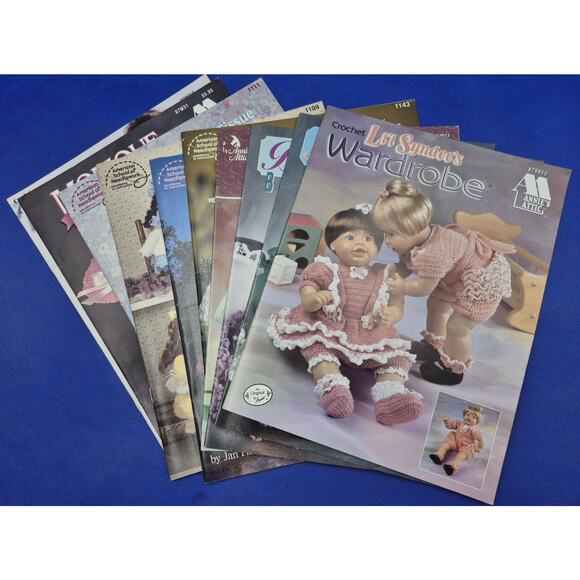 Annies Attic 12-15" Doll Crochet Designs Design Booklets Lot of 10 - Picture 12 of 12